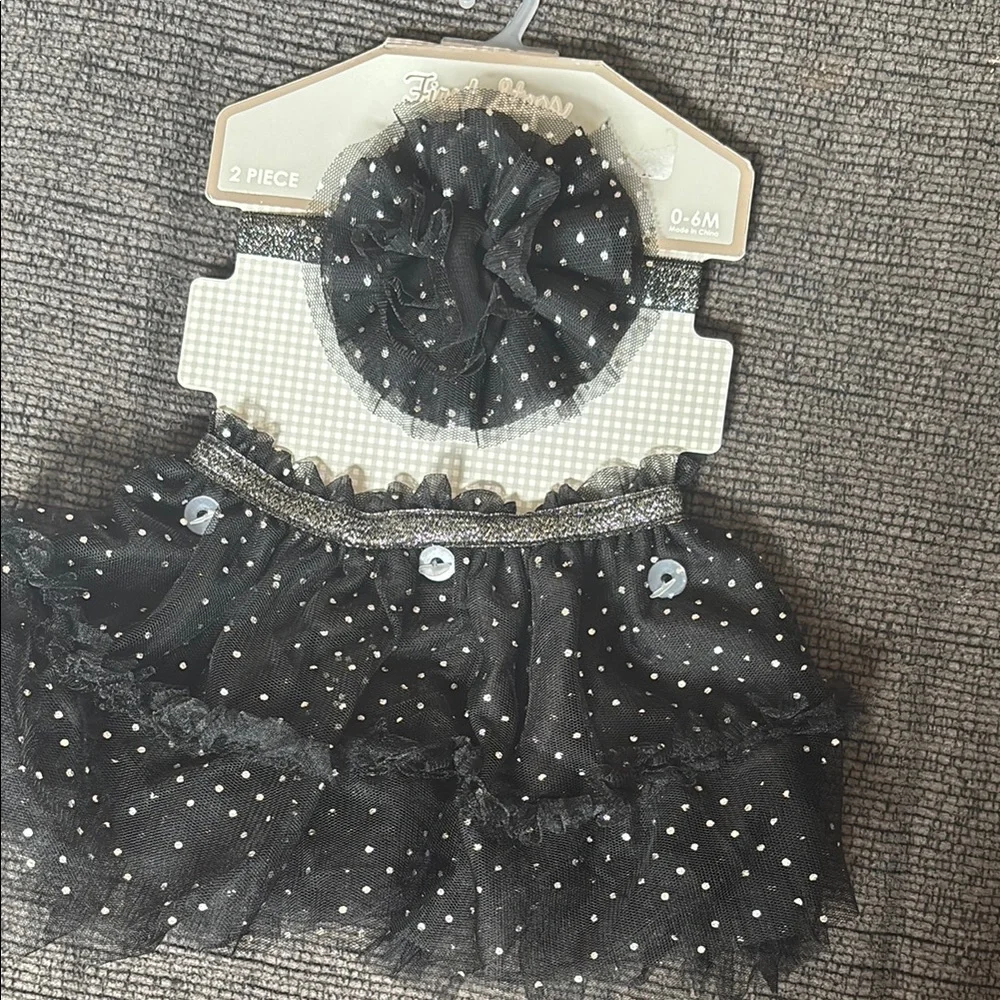 Kids Pink and Black Tutu Costume Set